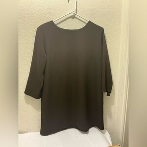 NWOT Allie Coosh chocolate Sophia tunic Top size P retail$325